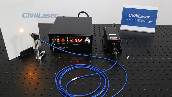 589nm fiber coupled laser